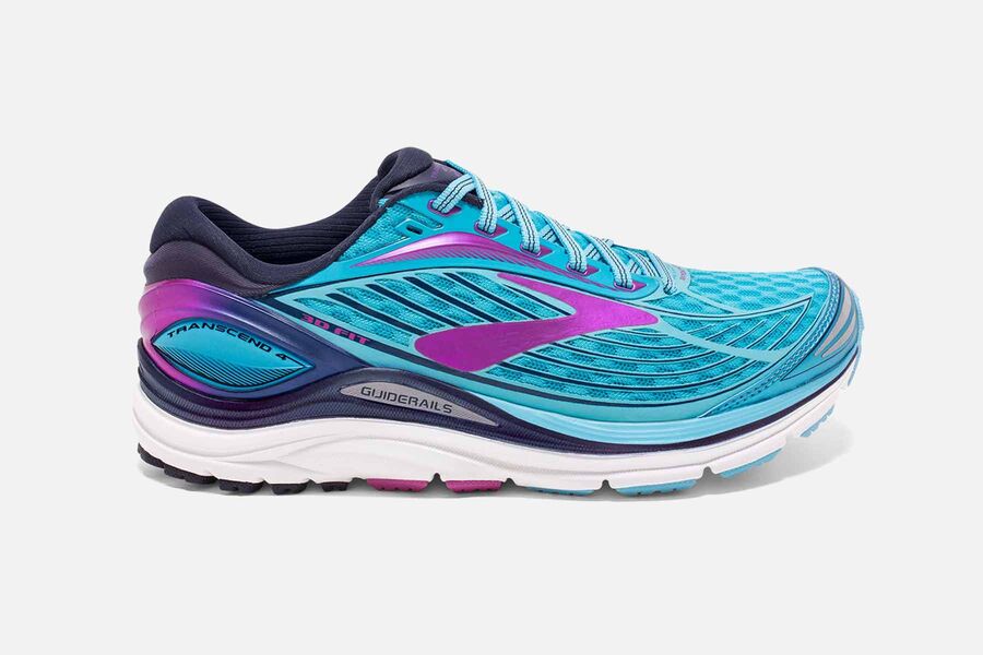 Brooks Women's Transcend 4 Road Running Shoes Blue WPGA-48523